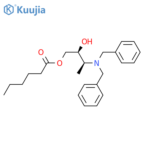 Hexanoic acid,(2S,3S)-3-[bis(phenylmethyl)amino]-2-hydroxybutyl ester structure