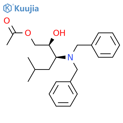 1,2-Hexanediol,3-[bis(phenylmethyl)amino]-5-methyl-, 1-acetate, (2S,3S)- structure
