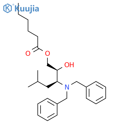 Hexanoic acid,(2S,3S)-3-[bis(phenylmethyl)amino]-2-hydroxy-5-methylhexyl ester structure