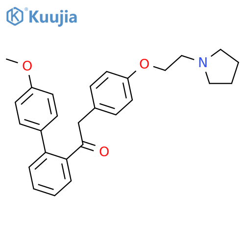 2-(4-methoxyphenyl)-4'-(2-(1-pyrrolidinyl)ethoxy)deoxybenzoin structure