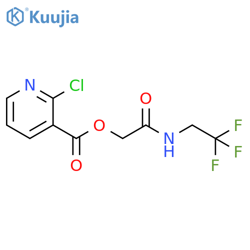 (2,2,2-trifluoroethyl)carbamoylmethyl 2-chloropyridine-3-carboxylate structure