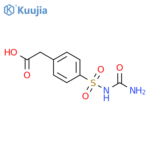 Benzeneacetic acid, 4-[[(aminocarbonyl)amino]sulfonyl]- structure