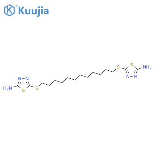 1,3,4-Thiadiazol-2-amine,5,5'-[1,12-dodecanediylbis(thio)]bis- (9CI) structure