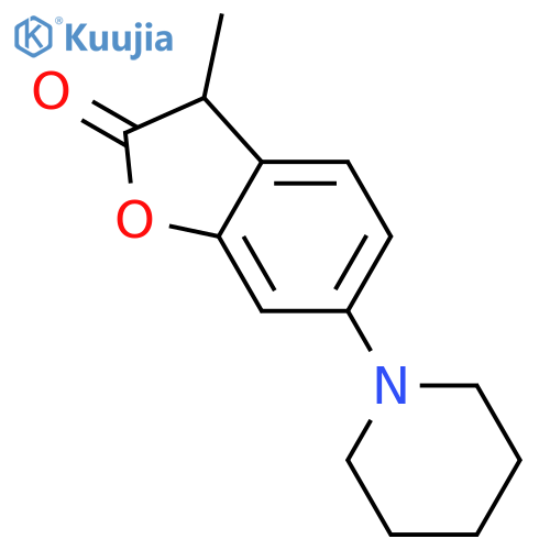 2(3H)-Benzofuranone, 3-methyl-6-(1-piperidinyl)- structure