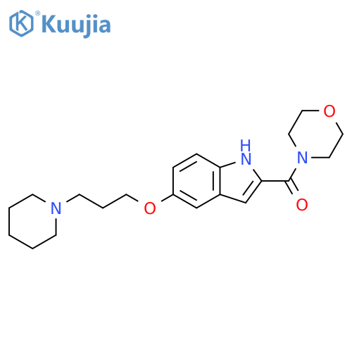 Morpholine, 4-[[5-[3-(1-piperidinyl)propoxy]-1H-indol-2-yl]carbonyl]- structure
