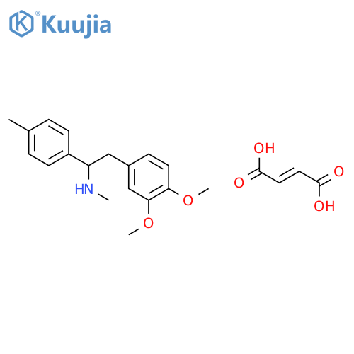 2-(3,4-dimethoxyphenyl)-N-methyl-1-(4-methylphenyl)ethanamine (2E)-but-2-enedioate structure