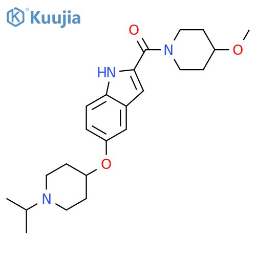 Piperidine,4-methoxy-1-[[5-[[1-(1-methylethyl)-4-piperidinyl]oxy]-1H-indol-2-yl]carbonyl]- structure
