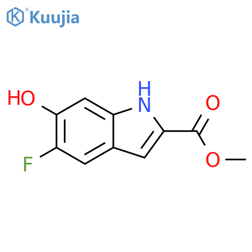 5-fluoro-6-hydroxy-1H-Indole-2-carboxylic acid methyl ester structure
