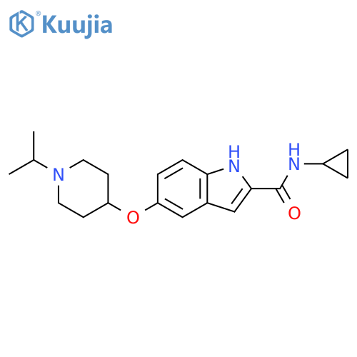 1H-Indole-2-carboxamide,N-cyclopropyl-5-[[1-(1-methylethyl)-4-piperidinyl]oxy]- structure
