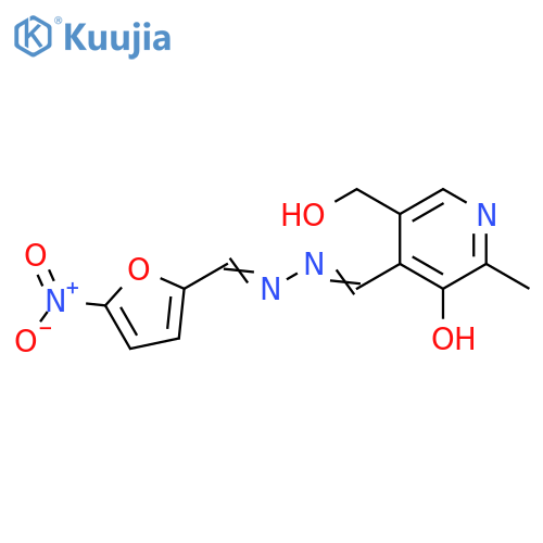 4-Pyridinecarboxaldehyde, 3-hydroxy-5-(hydroxymethyl)-2-methyl-,(5-nitro-2-furanyl)hydrazone structure