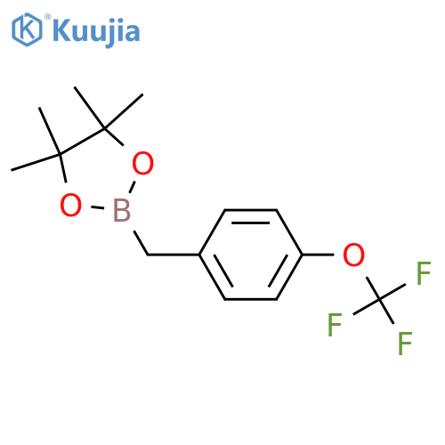 4,4,5,5-Tetramethyl-2-(4-(trifluoromethoxy)benzyl)-1,3,2-dioxaborolane structure