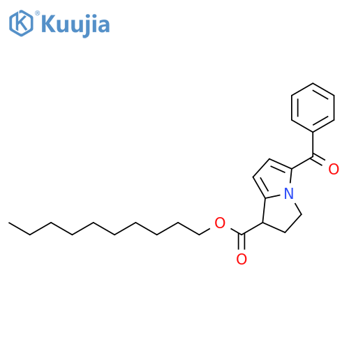 1H-PYRROLIZINE-1-CARBOXYLIC ACID, 5-BENZOYL-2,3-DIHYDRO-, DECYL ESTER structure