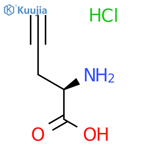 (2R)-2-aminopent-4-ynoic acid;hydrochloride structure