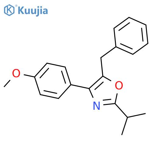 Oxazole, 4-(4-methoxyphenyl)-2-(1-methylethyl)-5-(phenylmethyl)- structure