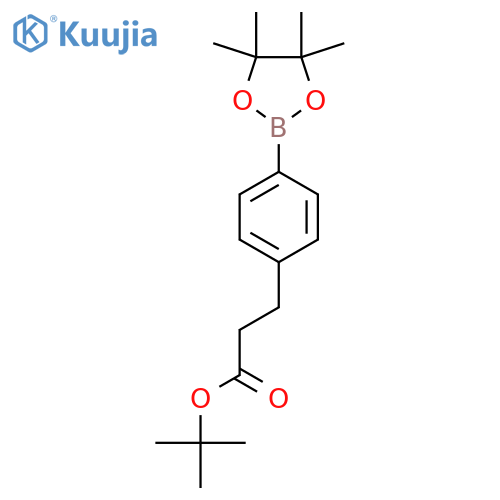 tert-Butyl 3-(4-(4,4,5,5-tetramethyl-1,3,2-dioxaborolan-2-yl)phenyl)propanoate structure