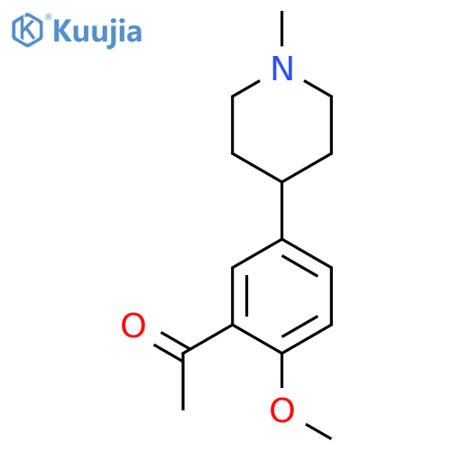 Ethanone, 1-[2-methoxy-5-(1-methyl-4-piperidinyl)phenyl]- structure
