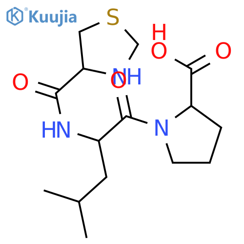 L-Proline, 1-[N-(4-thiazolidinylcarbonyl)-L-leucyl]-, (R)- structure