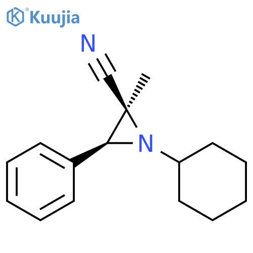 2-Aziridinecarbonitrile, 1-cyclohexyl-2-methyl-3-phenyl-, cis- structure