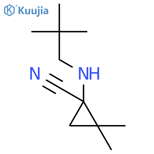 Cyclopropanecarbonitrile, 1-[(2,2-dimethylpropyl)amino]-2,2-dimethyl- structure
