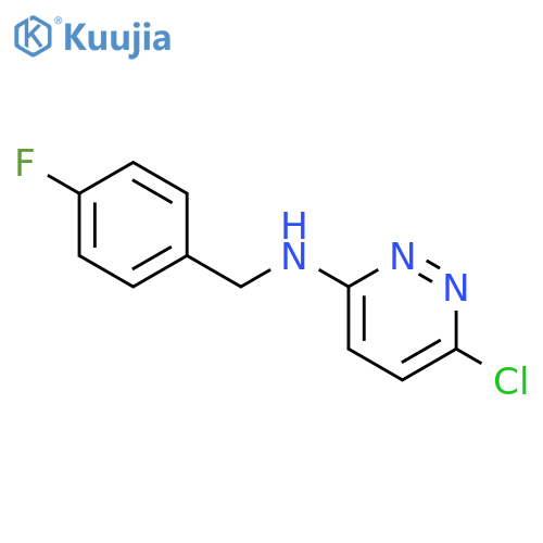 6-chloro-N-[(4-fluorophenyl)methyl]pyridazin-3-amine structure