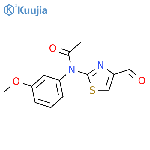 N-(4-formyl-1,3-thiazol-2-yl)-N-(3-methoxyphenyl)acetamide structure
