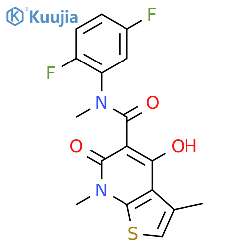 Thieno[2,3-b]pyridine-5-carboxamide,N-(2,5-difluorophenyl)-6,7-dihydro-4-hydroxy-N,3,7-trimethyl-6-oxo- structure