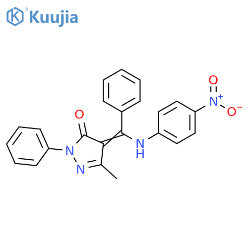 3H-Pyrazol-3-one,2,4-dihydro-5-methyl-4-[[(4-nitrophenyl)amino]phenylmethylene]-2-phenyl- structure