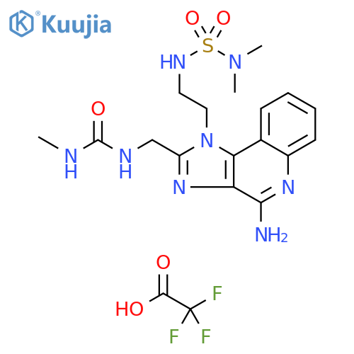 Urea,N-[[4-amino-1-[2-[[(dimethylamino)sulfonyl]amino]ethyl]-1H-imidazo[4,5-c]quinolin-2-yl]methyl]-N'-methyl-, trifluoroacetate structure