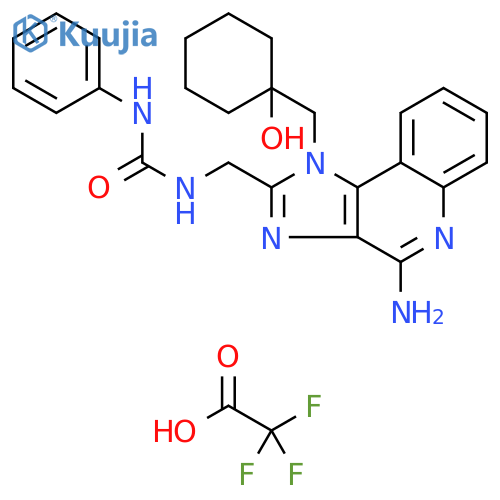Urea,N-[[4-amino-1-[(1-hydroxycyclohexyl)methyl]-1H-imidazo[4,5-c]quinolin-2-yl]methyl]-N'-phenyl-, trifluoroacetate (salt) structure