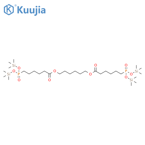 Hexanoic acid, 6-[bis[(trimethylsilyl)oxy]phosphinyl]-, 1,6-hexanediyl ester (9CI) structure