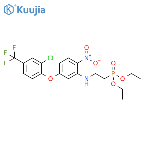 Phosphonic acid, [2-[[5-[2-chloro-4-(trifluoromethyl)phenoxy]-2-nitrophenyl]amino]ethyl]-, diethyl ester (9CI) structure