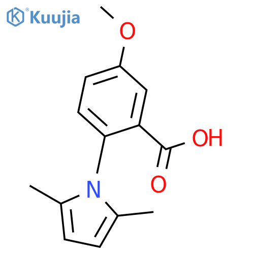 2-(2,5-Dimethyl-pyrrol-1-yl)-5-methoxy-benzoic acid structure