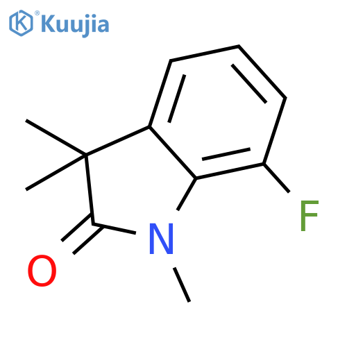 7-fluoro-1,3,3-trimethyl-2,3-dihydro-1H-indol-2-one structure