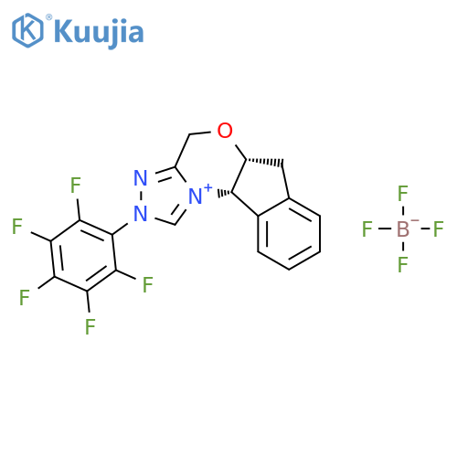 (5AR,10BS)-(+)-5A,10B-DIHYDRO-2-(PENTAFLUOROPHENYL)-4H,6H-INDENO[2,1-B][1,2,4]TRIZOLO[4,3-D][1,4]OXAZINIUM TETRAFLUOROBORATE structure