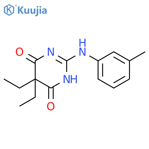 4,6(1H,5H)-PYRIMIDINEDIONE, 5,5-DIETHYL-2-[(3-METHYLPHENYL)AMINO]- structure