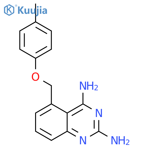 2,4-Quinazolinediamine, 5-[(4-methylphenoxy)methyl]- structure