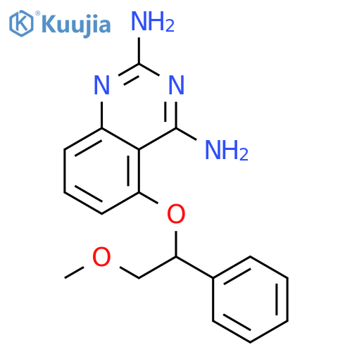 2,4-Quinazolinediamine, 5-(2-methoxy-1-phenylethoxy)- structure
