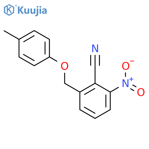 Benzonitrile, 2-[(4-methylphenoxy)methyl]-6-nitro- structure