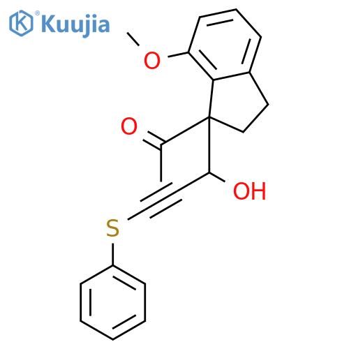 Ethanone,1-[(1R)-2,3-dihydro-1-[(1S)-1-hydroxy-3-(phenylthio)-2-propynyl]-7-methoxy-1H-inden-1-yl]- structure