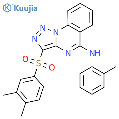 3-(3,4-dimethylbenzenesulfonyl)-N-(2,4-dimethylphenyl)-1,2,3triazolo1,5-aquinazolin-5-amine structure