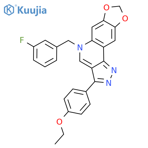 5-(4-ethoxyphenyl)-8-(3-fluorophenyl)methyl-12,14-dioxa-3,4,8-triazatetracyclo7.7.0.0^{2,6}.0^{11,15}hexadeca-1(16),2,4,6,9,11(15)-hexaene structure