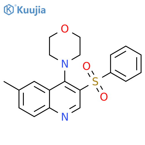 3-(benzenesulfonyl)-6-methyl-4-(morpholin-4-yl)quinoline structure