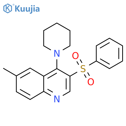 3-(benzenesulfonyl)-6-methyl-4-(piperidin-1-yl)quinoline structure