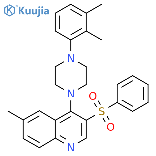 3-(benzenesulfonyl)-4-4-(2,3-dimethylphenyl)piperazin-1-yl-6-methylquinoline structure