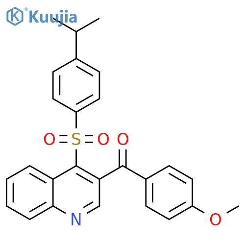 3-(4-methoxybenzoyl)-4-4-(propan-2-yl)benzenesulfonylquinoline structure