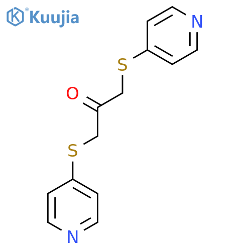 2-Propanone, 1,3-bis(4-pyridinylthio)- structure