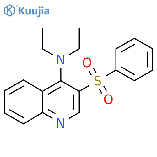 3-(benzenesulfonyl)-N,N-diethylquinolin-4-amine structure