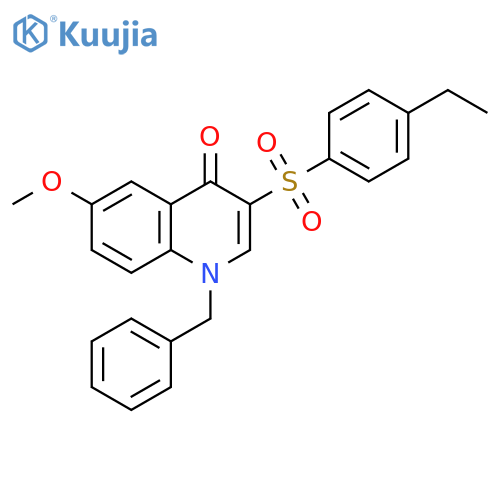 1-benzyl-3-(4-ethylbenzenesulfonyl)-6-methoxy-1,4-dihydroquinolin-4-one structure