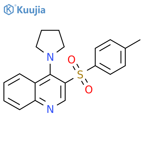 3-(4-methylbenzenesulfonyl)-4-(pyrrolidin-1-yl)quinoline structure