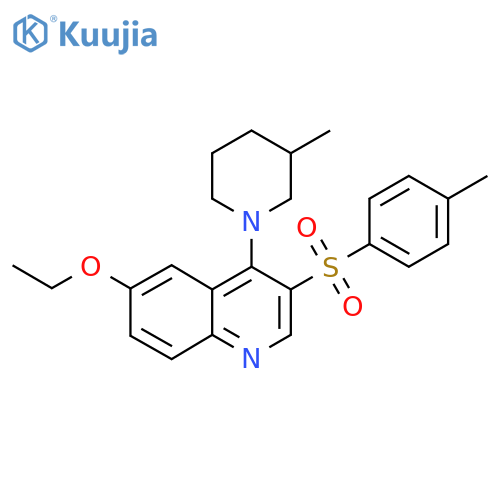 6-ethoxy-3-(4-methylbenzenesulfonyl)-4-(3-methylpiperidin-1-yl)quinoline structure